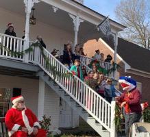 Santa, the Shark, and Singers at 2019 Holiday Open House