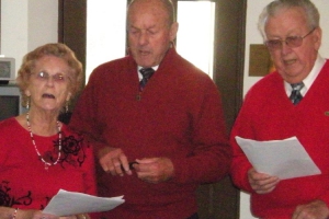 The Christian Heirs Quartet sets the mood with traditional Christmas carols.